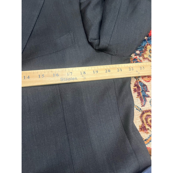 SuitSupply Charcoal Napoli Single Breasted Pure Wool Suit Jacket Size 46 Long - Picture 12 of 12